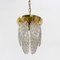 Italian Brass and Murano Glass Ceiling Lamp in the Sryle of Mazzega, 1970s 7