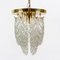 Italian Brass and Murano Glass Ceiling Lamp in the Sryle of Mazzega, 1970s 2