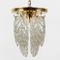 Italian Brass and Murano Glass Ceiling Lamp in the Sryle of Mazzega, 1970s, Image 8