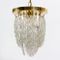 Italian Brass and Murano Glass Ceiling Lamp in the Sryle of Mazzega, 1970s 5