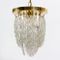 Italian Brass and Murano Glass Ceiling Lamp in the Sryle of Mazzega, 1970s, Image 5