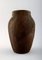 Vaso vintage in ceramica smaltata marrone, anni '20, Immagine 1