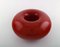 Bol Donut Vintage en Verre Rouge par Anne Nilsson pour Kosta Boda 1