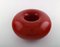 Vintage Red Art Glass Donut Bowl by Anne Nilsson for Kosta Boda 1