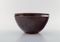 Vintage Brown and Violet Glazed Stoneware Bowl by Helle Alpass 1