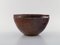 Vintage Brown and Violet Glazed Stoneware Bowl by Helle Alpass, Image 2