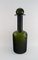 Große grüne Mid-Century Flasche von Otto Brauer für Holmegaard, 1950er 1