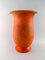 Dänische Vintage Art Deco Vase aus Orange glasiertem Steingut von Svend Hammershøi für Kähler, 1930er 1