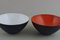 Vintage Black Metal, White and Orange Enamel Krenit Bowls by Herbert Krenchel, Set of 2, Image 3