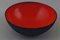 Black Metal & Red and Orange Enamel Krenit Bowls by Herbert Krenchel, 1970s, Set of 2 1