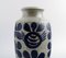 Vase aus Keramik mit dunkelblauer Dekoration & grauem Fuß von Göran Andersson für Upsala Ekeby, 1950er 2