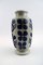Vase aus Keramik mit dunkelblauer Dekoration & grauem Fuß von Göran Andersson für Upsala Ekeby, 1950er 1