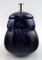 Dunkelblaue Vintage Vasen aus Steingut mit Deckel aus Fayence von Rörstrand, 2er Set 1