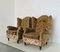 Mid-Century Italian Fabric and Wood Armchairs, 1960s, Set of 2, Image 5