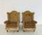 Italienische Mid-Century Sessel aus Stoff & Holz, 1960er, 2er Set 1