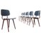 Chaises Mid-Century Saumon et Bleu par Friso Kramer pour Ahrend de Cirkel, Set de 6 1