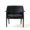 Danish Leather & Rosewood Lounge Chair by A.B. Madsen & E. Larsen, 1960s, Image 4