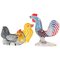 Rooster, Chicken, & Chick Figurine Set by Abraham Palatnik, 1970s, Set of 3 1