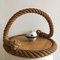 Wood & Rope Tray by Audoux Minet, 1950s, Image 3