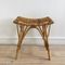 Mid-Century French Rattan and Bamboo Stool, 1950s, Image 1