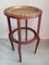 Antique Art Nouveau Side Table with Removable Brass Tray 1