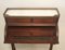 Small Antique English Brass, Mahogany, and Marble Secretaire, Image 2