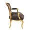 Antike Salon Stühle aus Samt & vergoldetem Holz, 2er Set 6