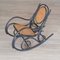 Rocking Chair Antique en Bois Courbé Noir de Fischel 4