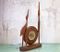 Mid-Century German Copper, Wood, and Glass Clock, 1960s 3