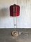 Mid-Century Chrome Plated Floor Lamp with Red Shade, 1960s, Image 7