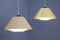 Metal and Plastic Ceiling Lamps by Louis C. Kalff for Philips, 1950s, Set of 2 3