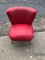 Chaise Cocktail Mid-Century Rouge, 1950s 1