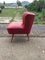 Chaise Cocktail Mid-Century Rouge, 1950s 2
