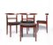 Danish Fabric and Rosewood Dining Chairs by Helge Sibast for Sibast, 1962, Set of 4 2