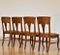 Antique Art Nouveau Leather and Oak Dining Chairs, Set of 6, Image 4