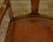 Antique Art Nouveau Leather and Oak Dining Chairs, Set of 6 10