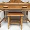 Vintage Glass & Rattan Dressing Table with Stool, 1960s, Image 3