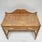 Vintage Glass & Rattan Dressing Table with Stool, 1960s, Image 7