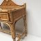 Vintage Glass & Rattan Dressing Table with Stool, 1960s 4