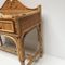 Vintage Glass & Rattan Dressing Table with Stool, 1960s, Image 4