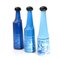 Botellas de vidrio azul de Salvador Dali para Rosso Antico, años 70. Juego de 3, Imagen 4