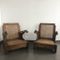 Mid-Century Cane Colonial Armchairs, 1950s, Set of 2 1