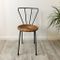 Mid-Century Metal and Wicker Dining Chair, 1950s, Image 1