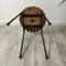 Mid-Century Metal and Wicker Dining Chair, 1950s, Image 3