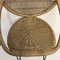 Mid-Century Hocker aus Metall & Rattan, 1960er 4