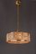 Brass & Glass Ceiling Lamp by Carl Fagerlund for Orrefors, 1960s 2