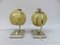 Art Deco German Brass, Glass, and Anodized Aluminum Table Lamps, Set of 2 3