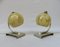 Art Deco German Brass, Glass, and Anodized Aluminum Table Lamps, Set of 2 4