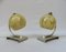 Art Deco German Brass, Glass, and Anodized Aluminum Table Lamps, Set of 2, Image 4