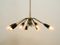 Mid-Century German Brass and Metal Ceiling Lamp, 1950s, Image 5